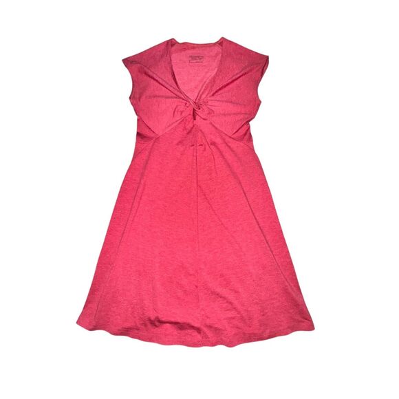 Patagonia Seabrook Bandha Dress Womens Size S Heather Red Twist Front S/S V Neck - Picture 1 of 6